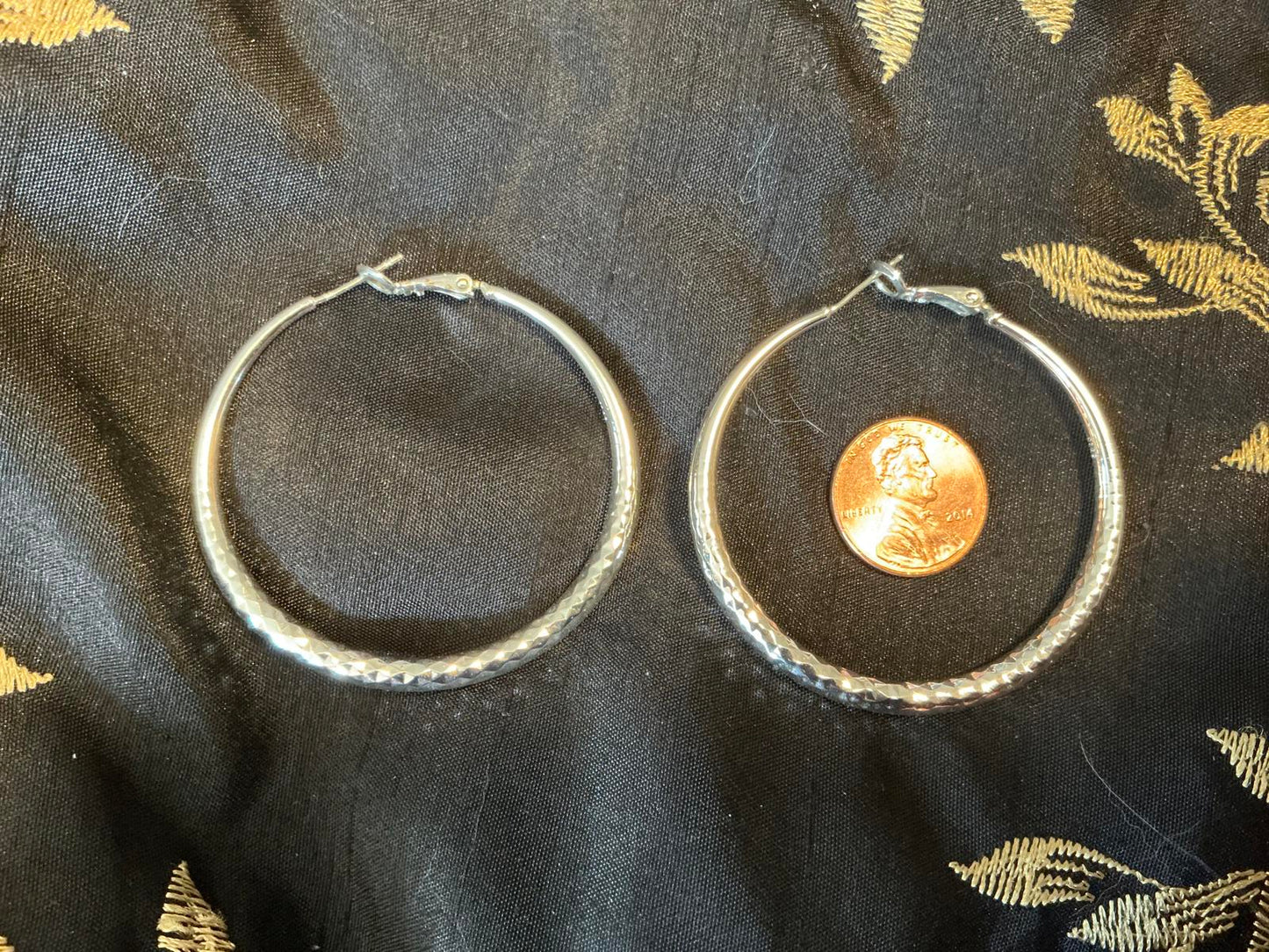 * Beautiful Sterling Hoop Earrings