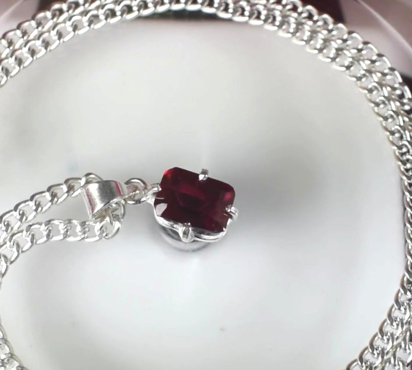 $ Fire Red Sapphire Necklace
