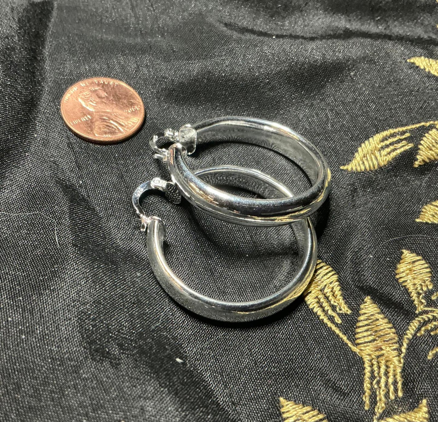 @ Hollow Hoop Earrings sterling
