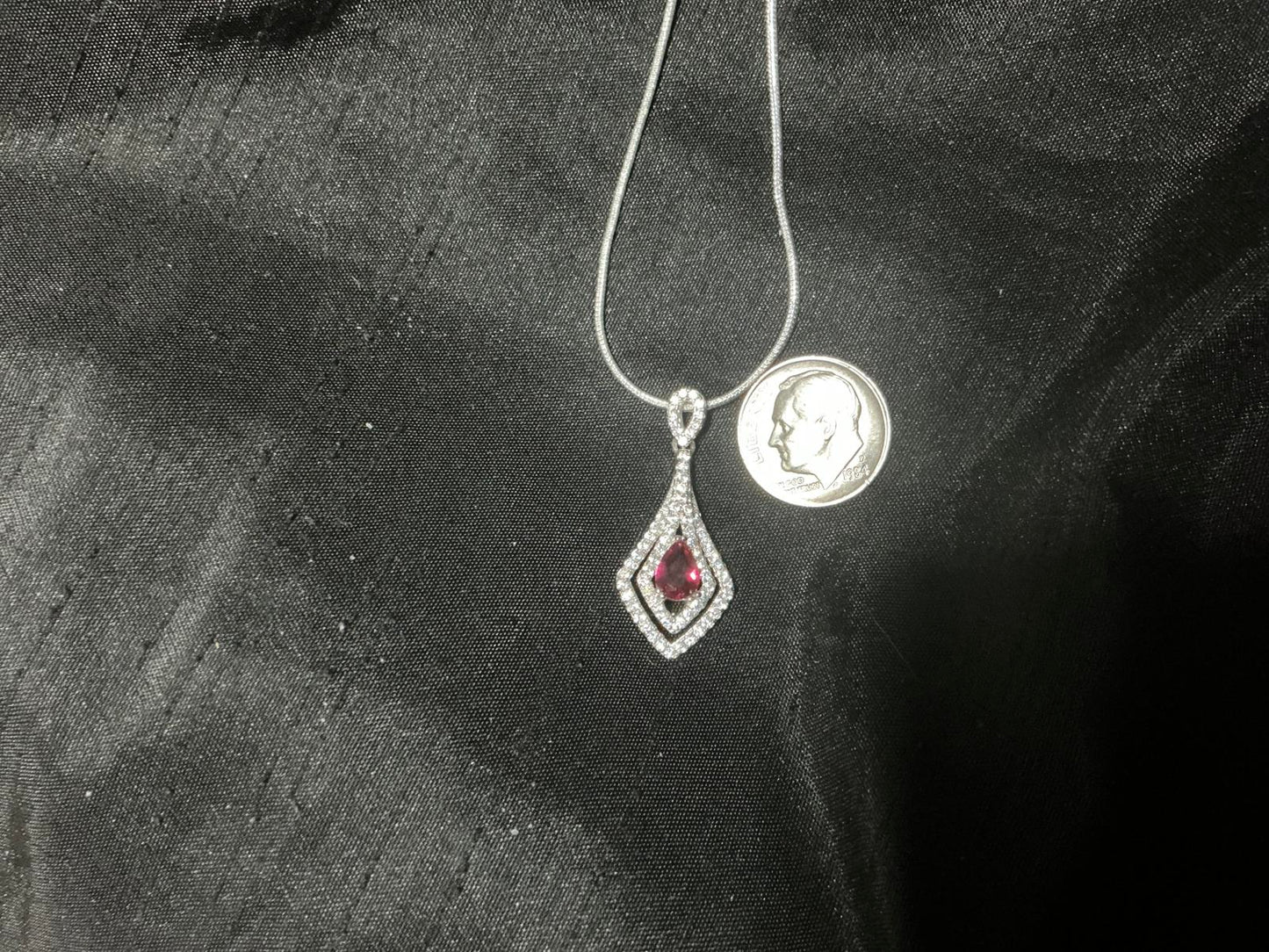 X One Carat Ruby Necklace