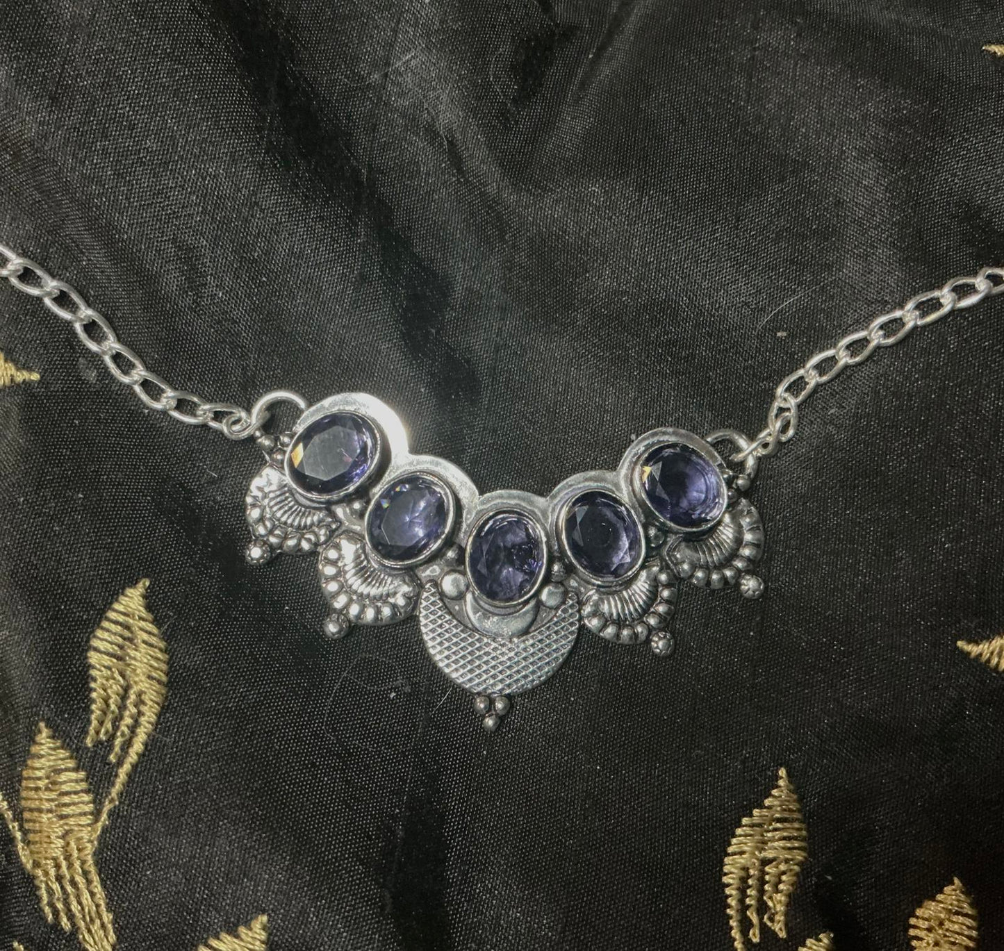 % Amethyst Sterling Necklace