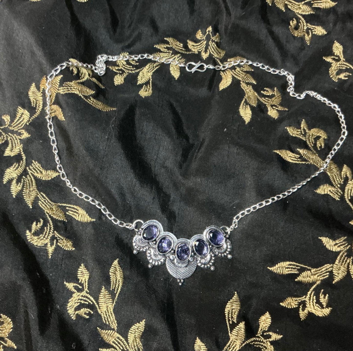 % Amethyst Sterling Necklace
