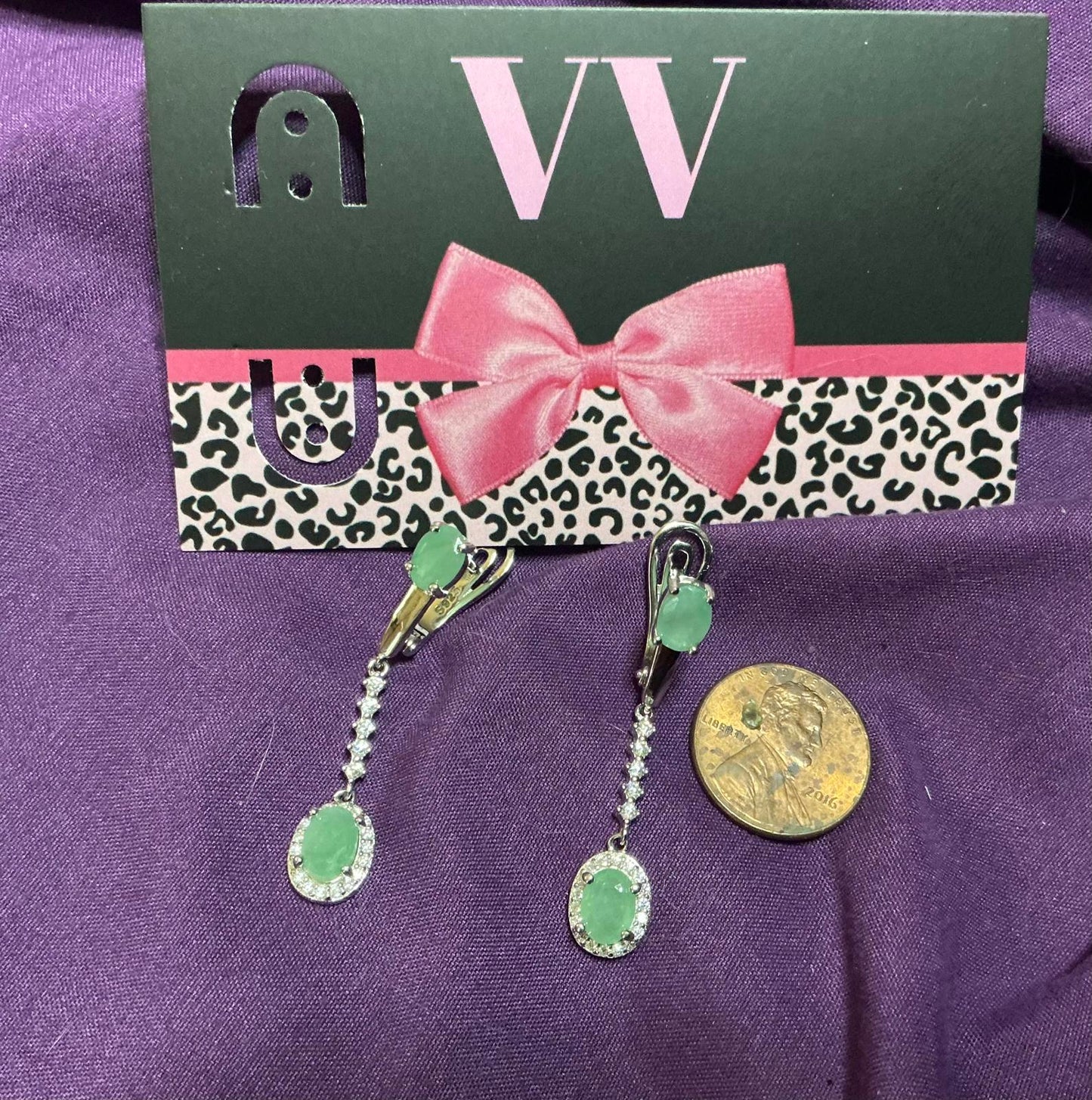 ^ Elegant Emerald Earrings
