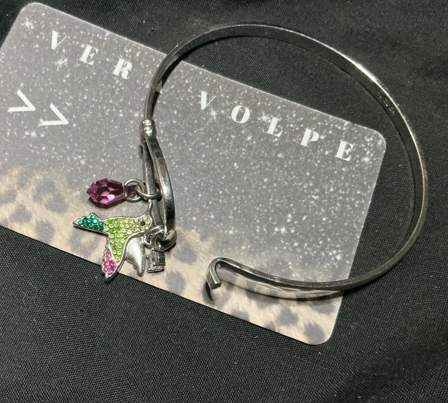 X Hummingbird Charm Cuff