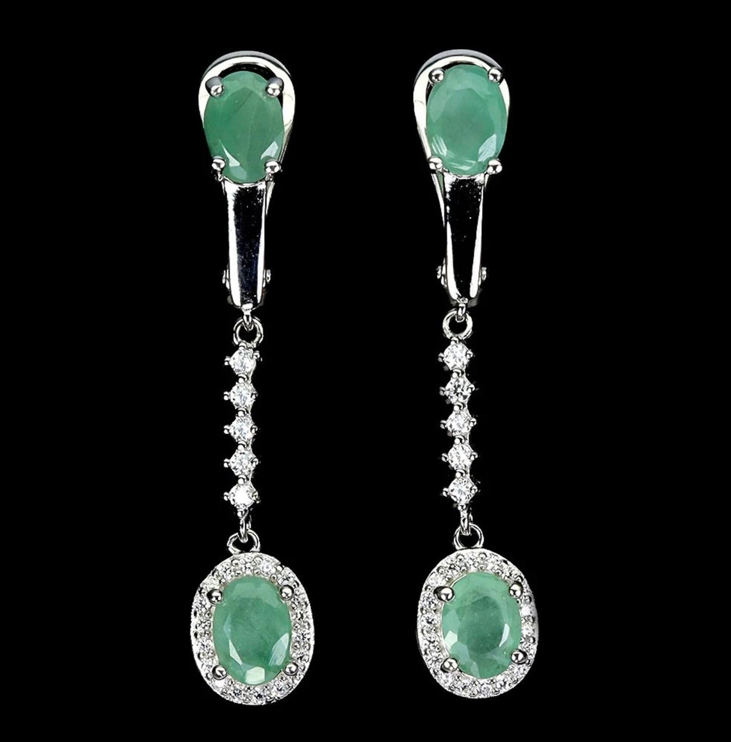 ^ Elegant Emerald Earrings