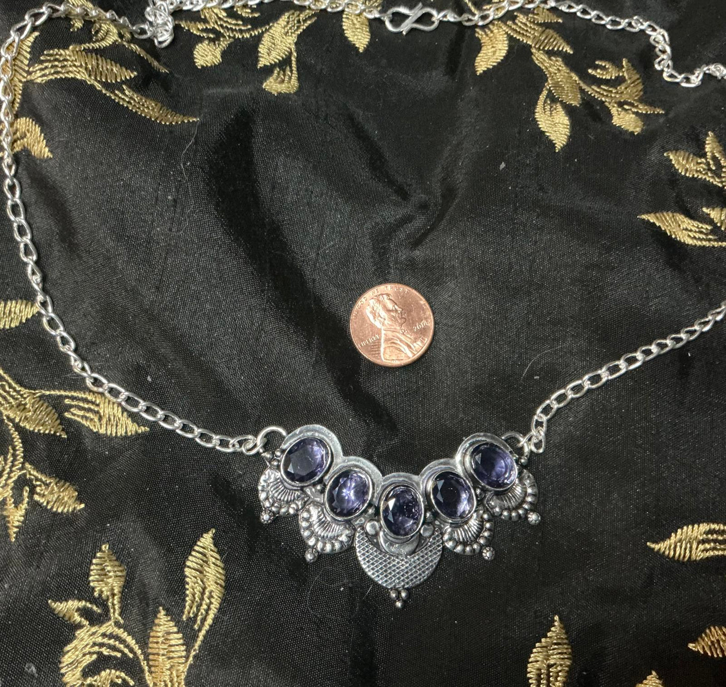 % Amethyst Sterling Necklace