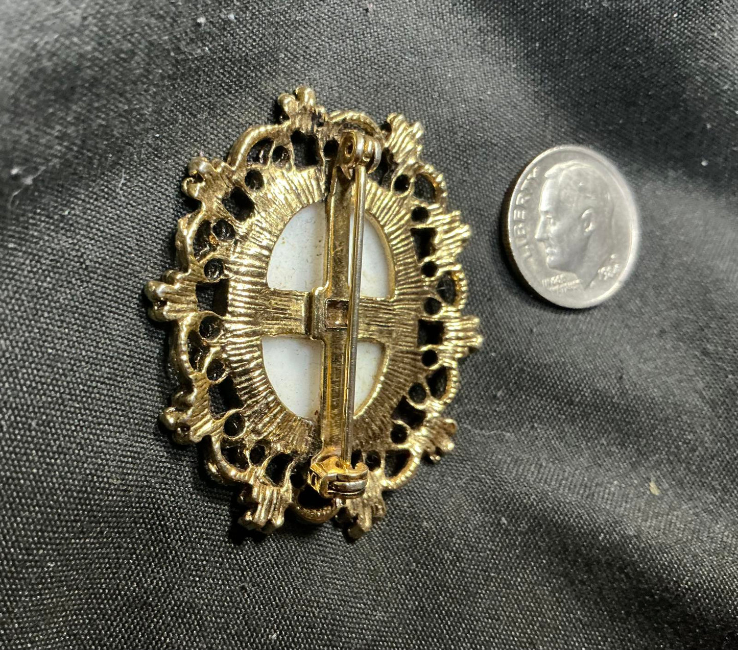 X Themed Floral Brooch