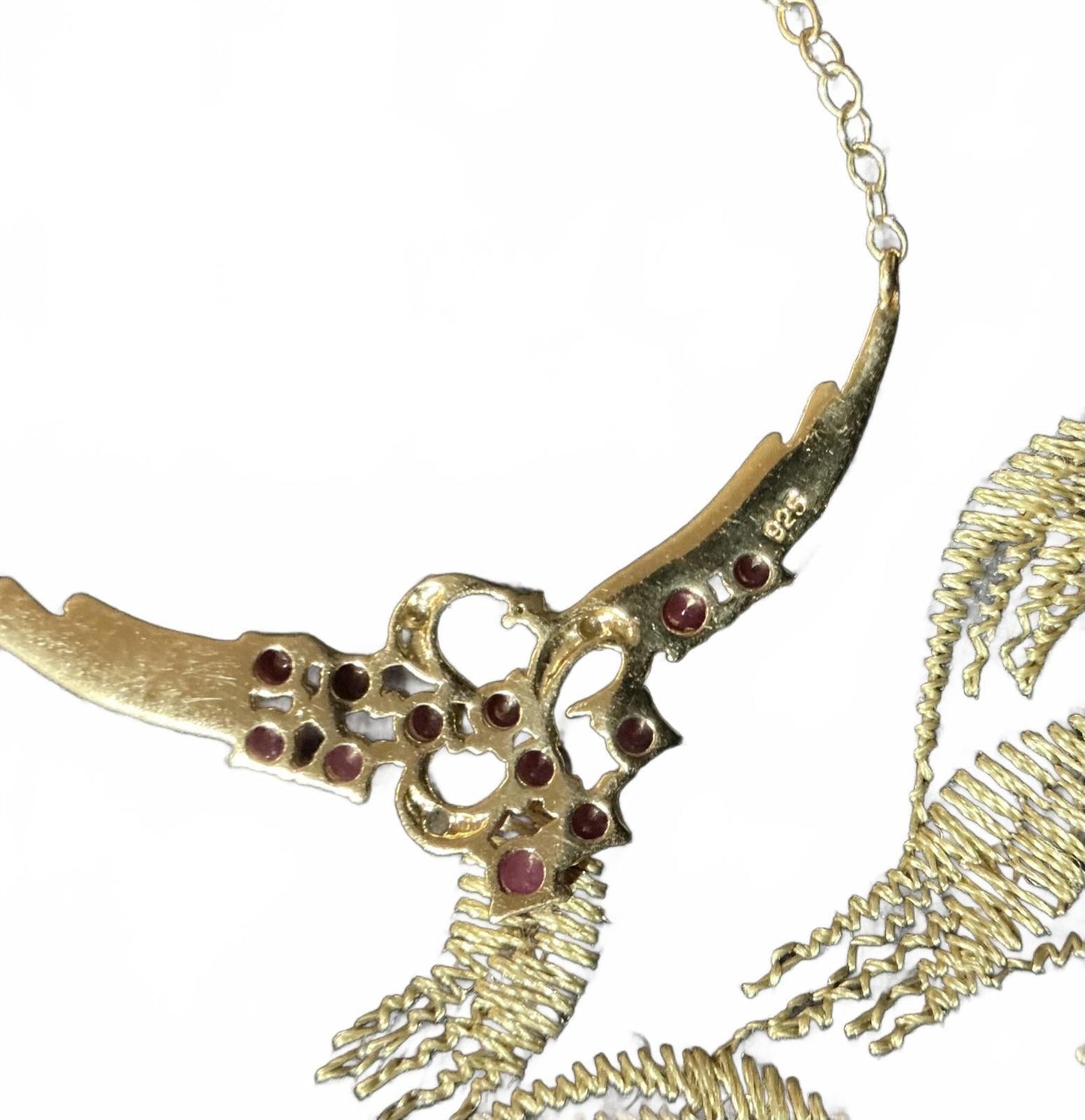 X Ruby Stud Necklace