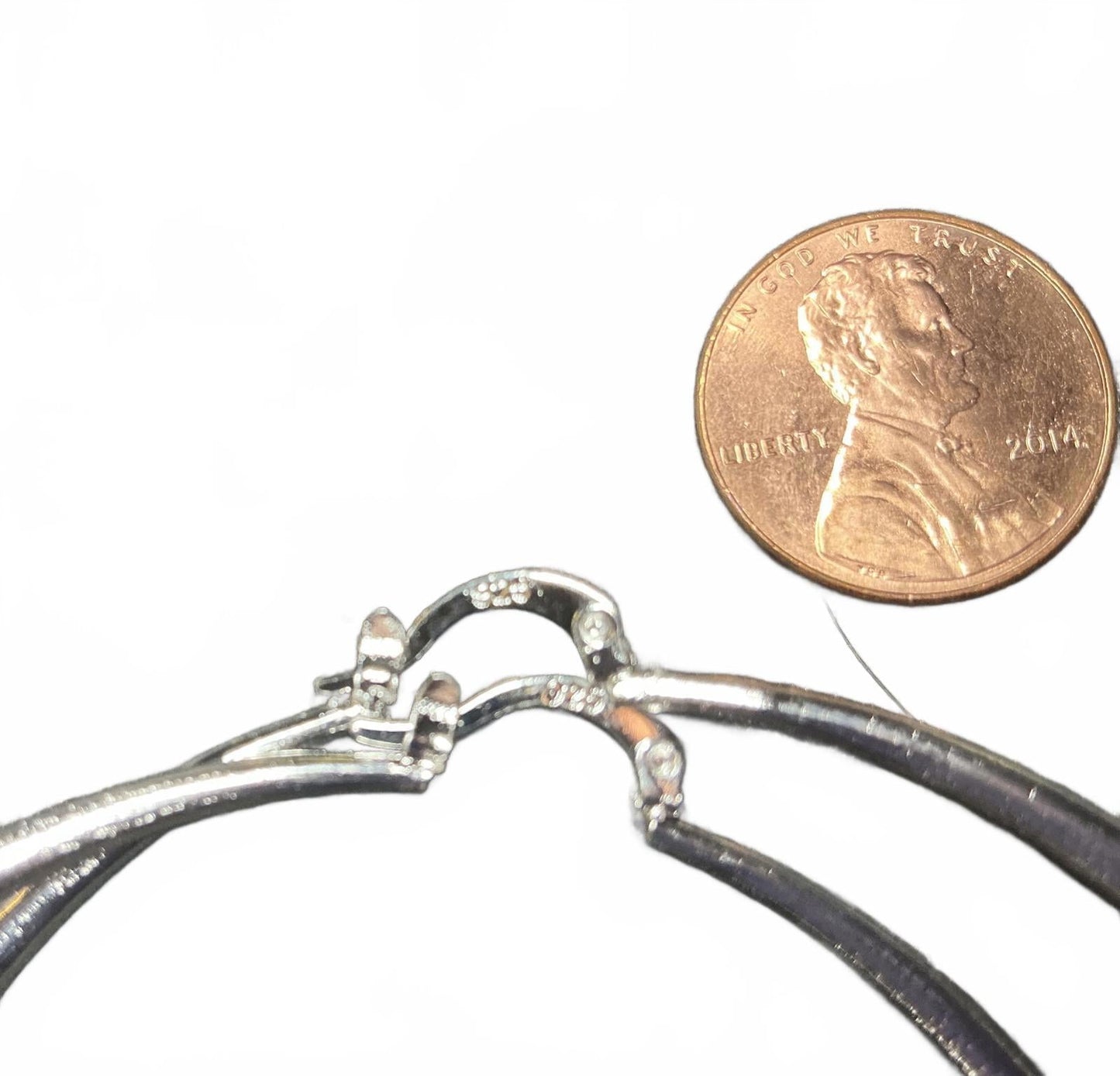 ! Large Textured Hoop Earrings sterling