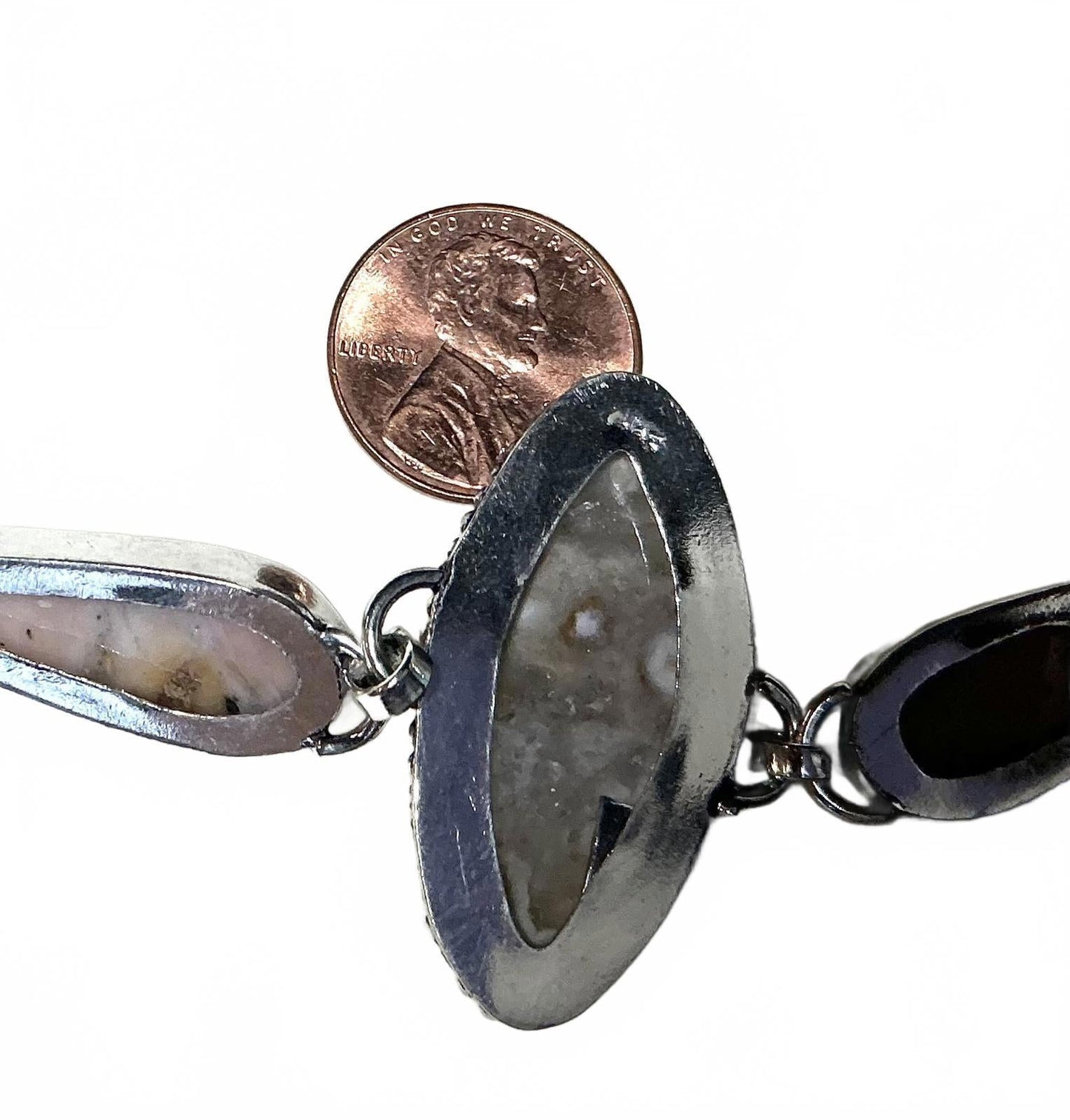 # Peruvian Pink Opal Bracelet sterling
