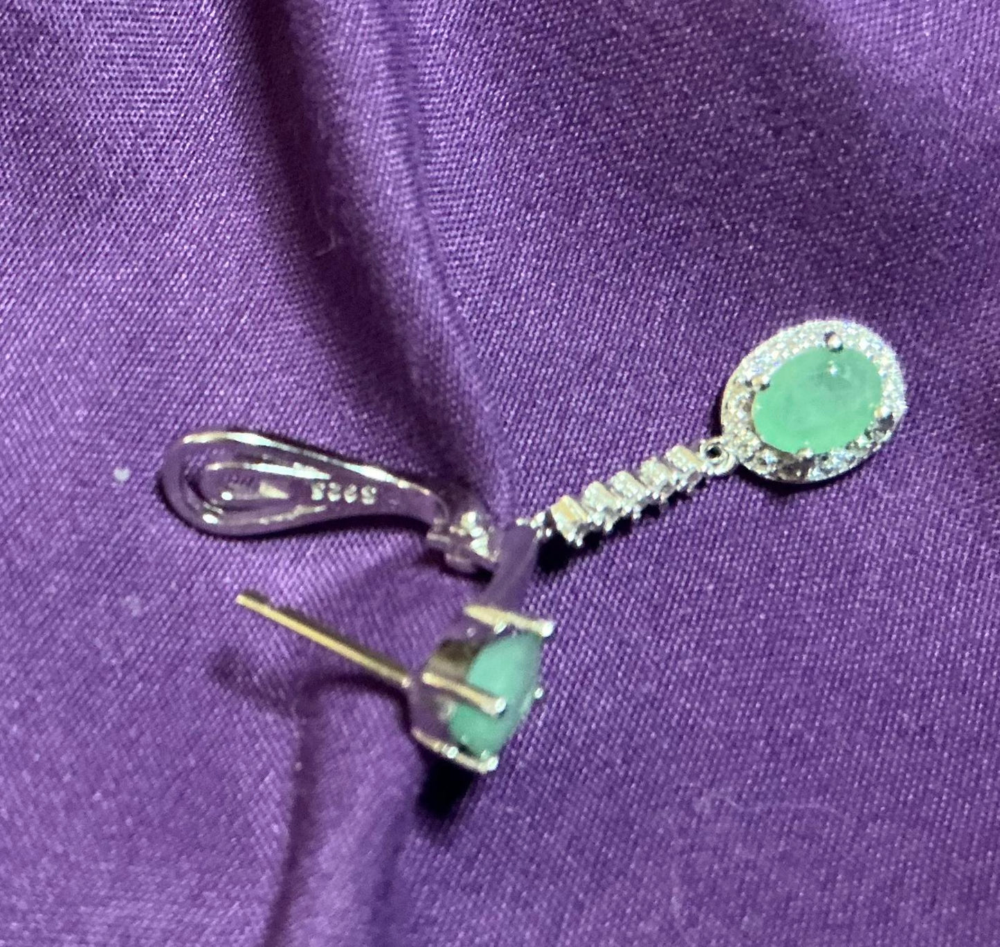^ Elegant Emerald Earrings
