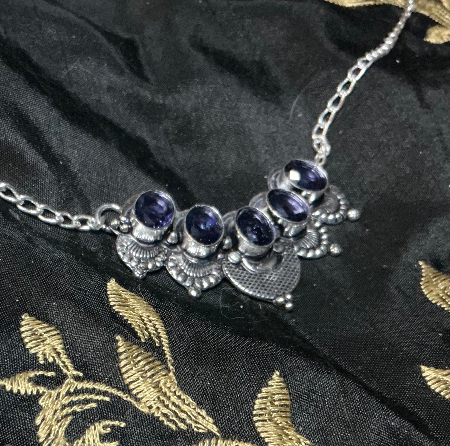 % Amethyst Sterling Necklace