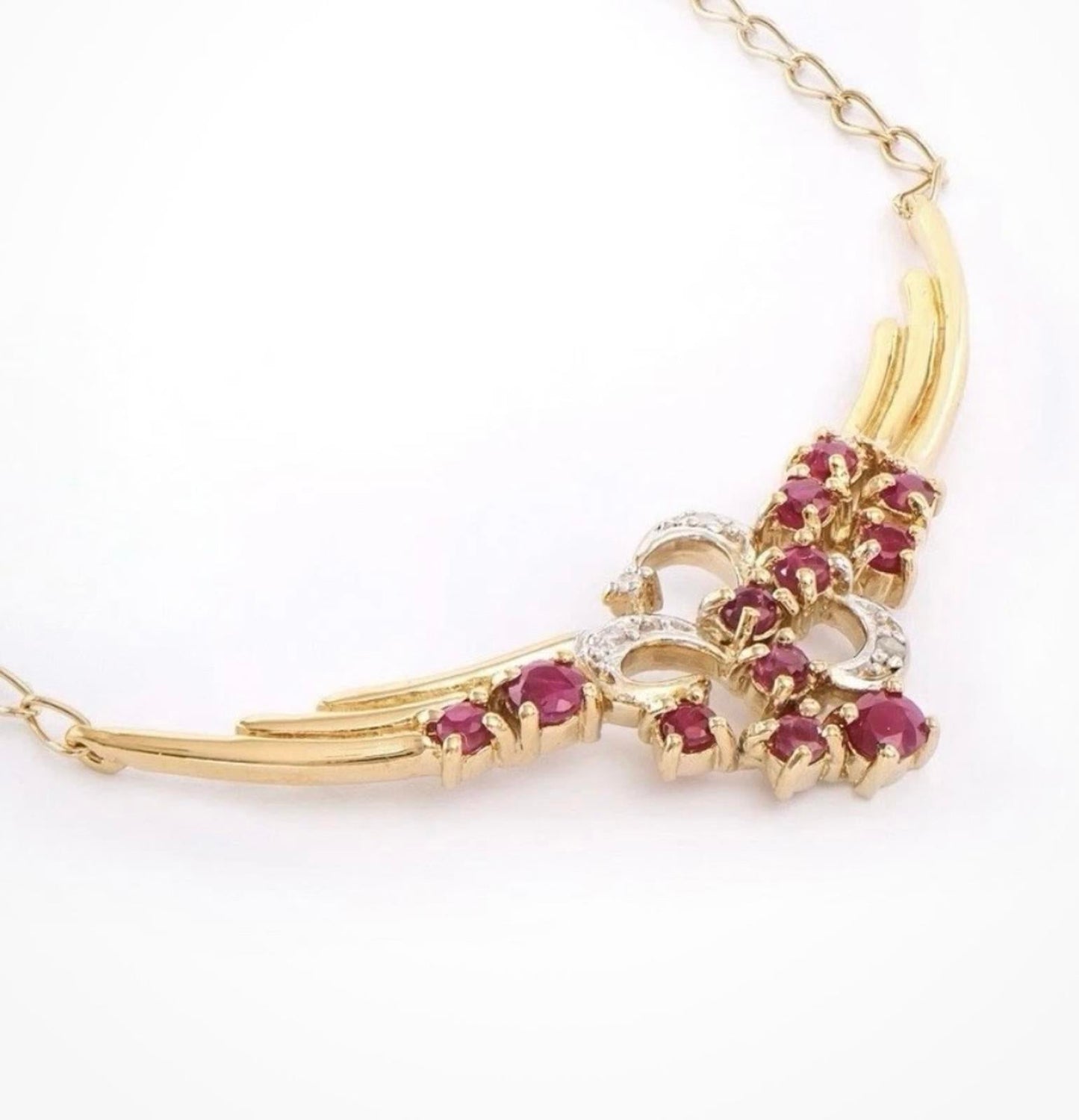 X Ruby Stud Necklace