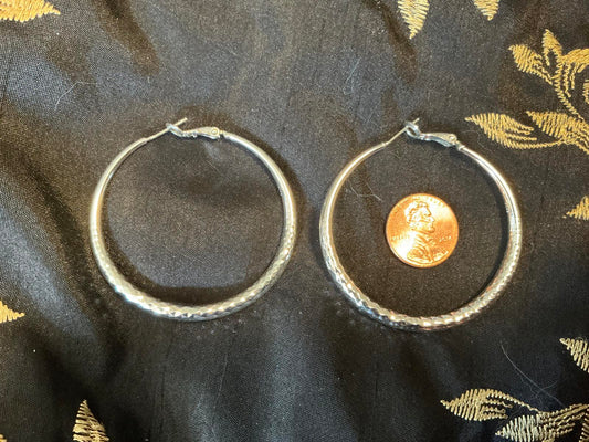 * Beautiful Sterling Hoop Earrings
