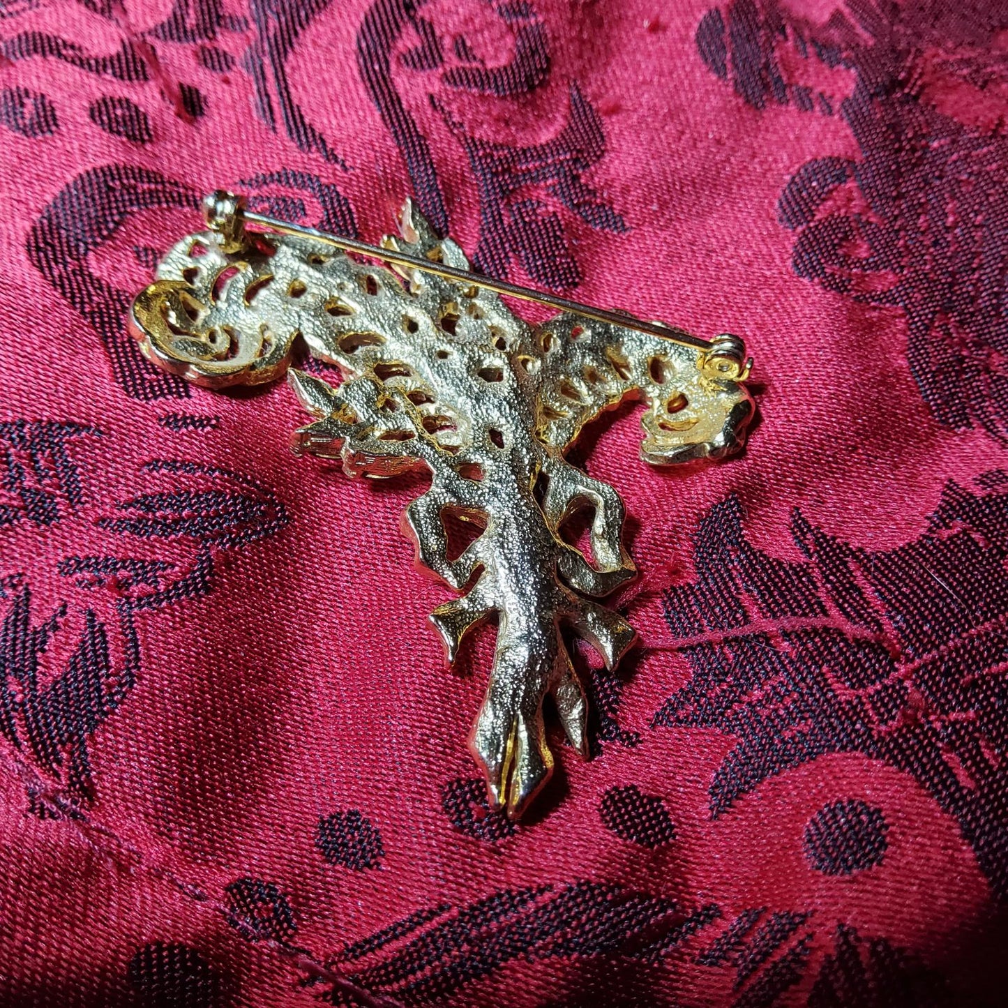 N Wheat Ruby Brooch