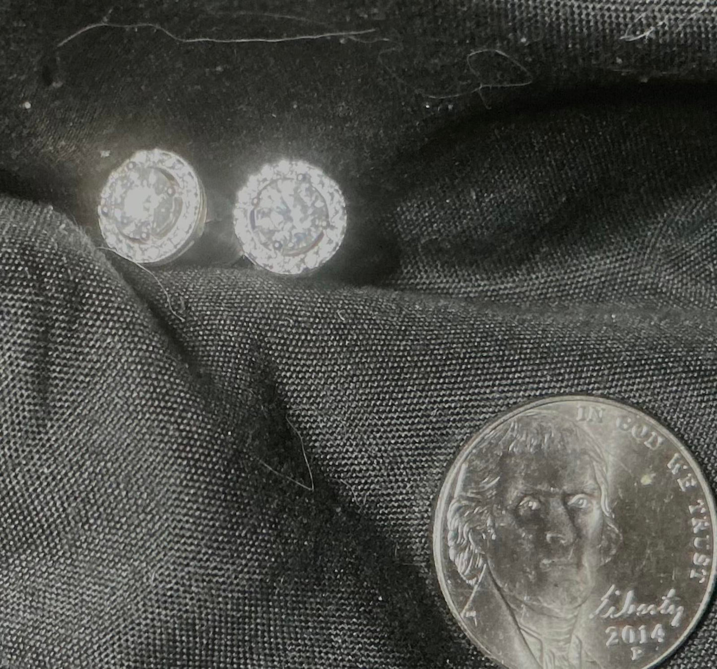 // Diamond Halo Stud Earrings