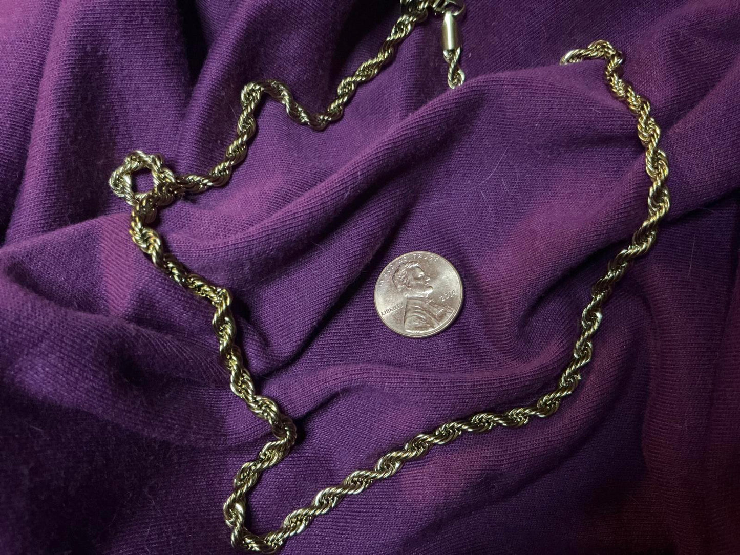 % Twisted Rope Necklace filled