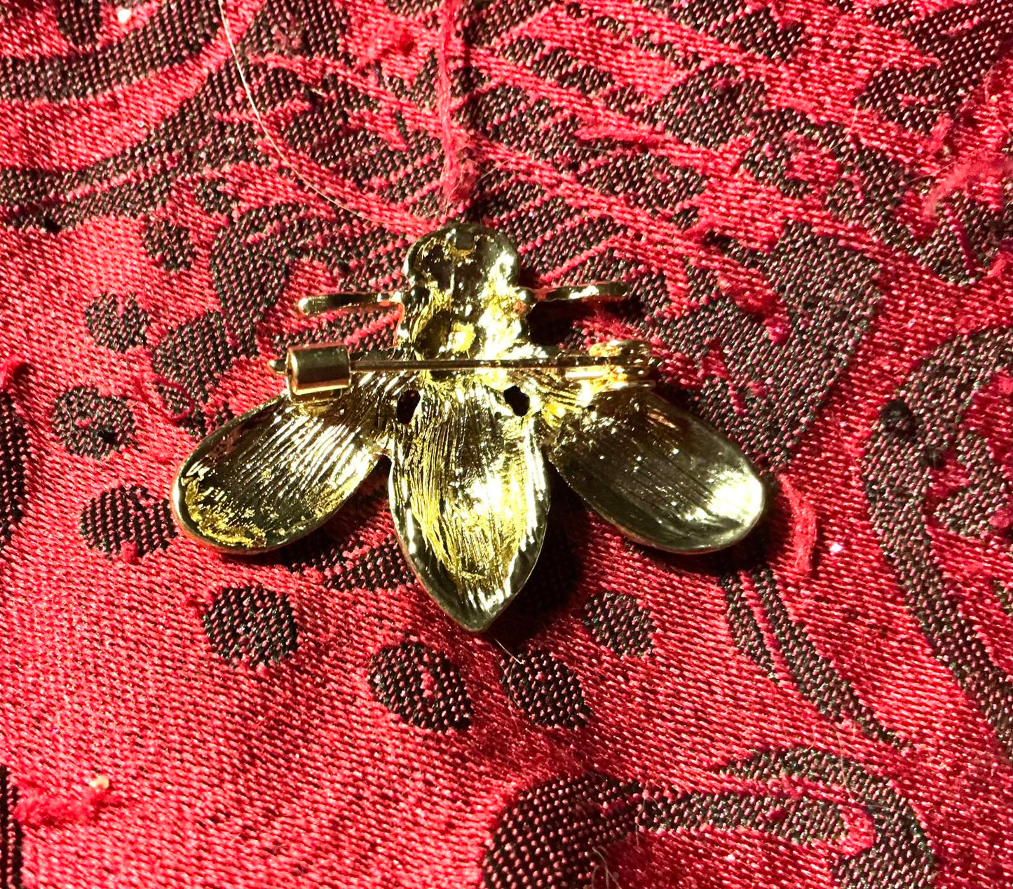 V Bee Brooch Pin