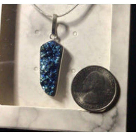 V Royal Blue Necklace sterling silver