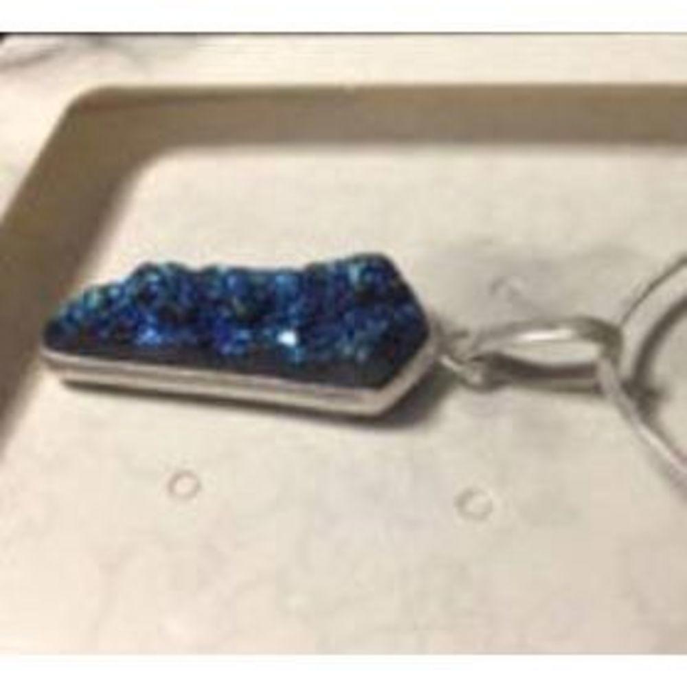 V Royal Blue Necklace sterling silver