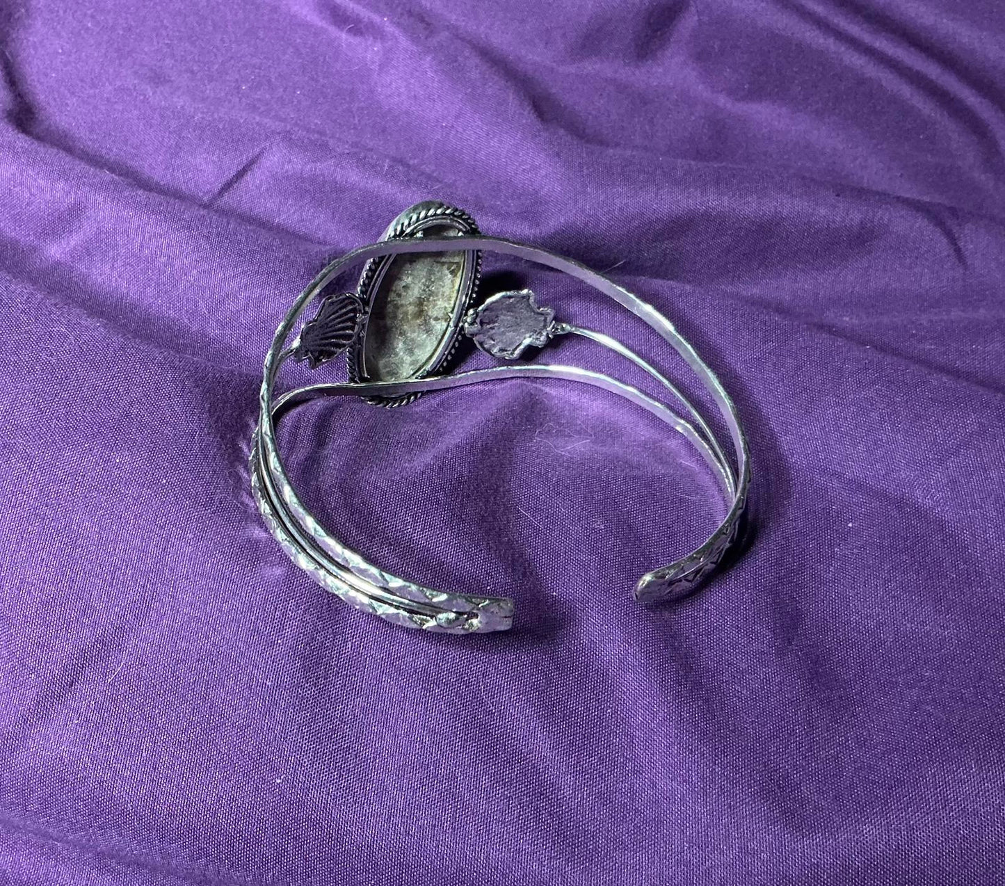 // Oblong Jasper Cuff Bracelet sterling