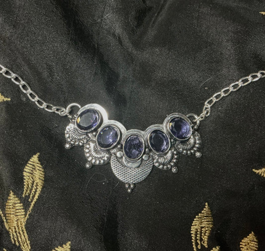 % Amethyst Sterling Necklace