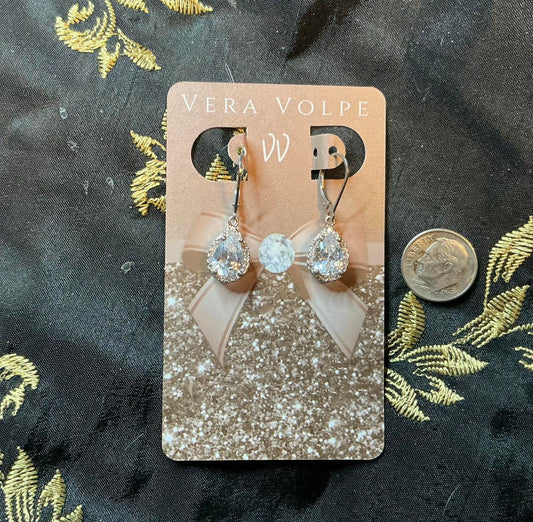 ! Vera Volpe Elegant Tear Drop Earrings sterling
