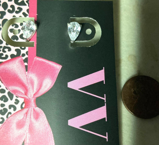 ^ Pear Cut Stud Earrings