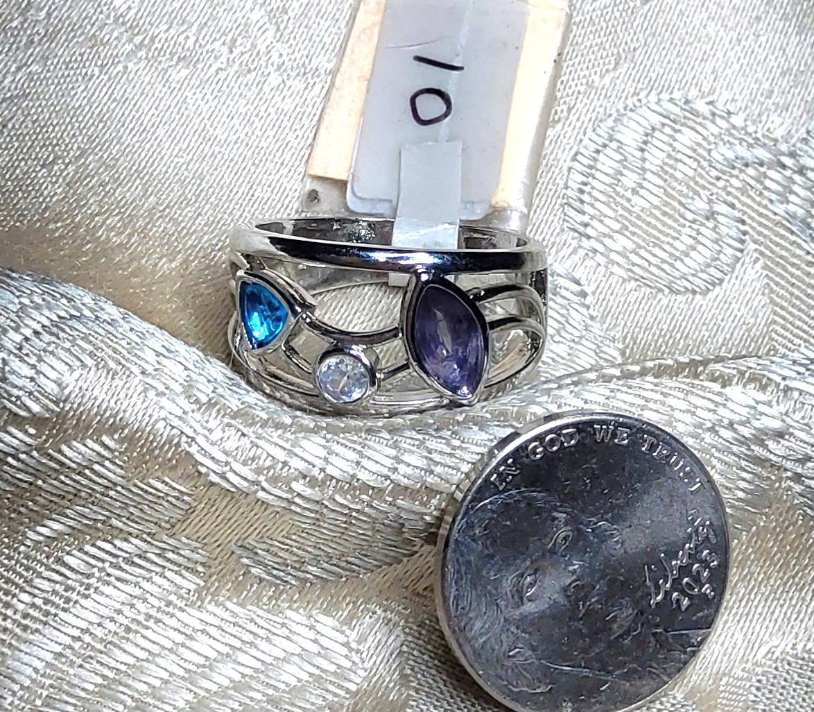 10 Trio band ring sterling silver