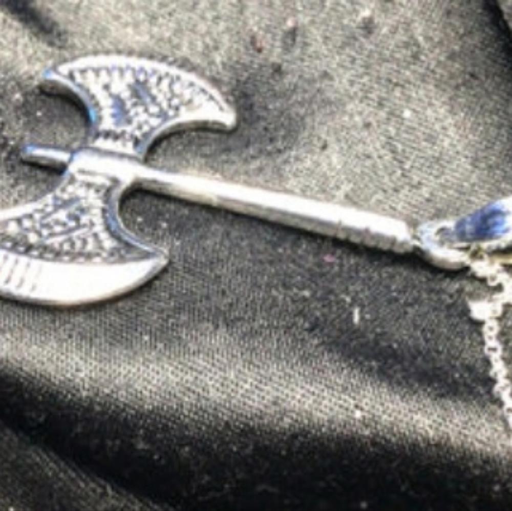V Axe Necklace stainless steel