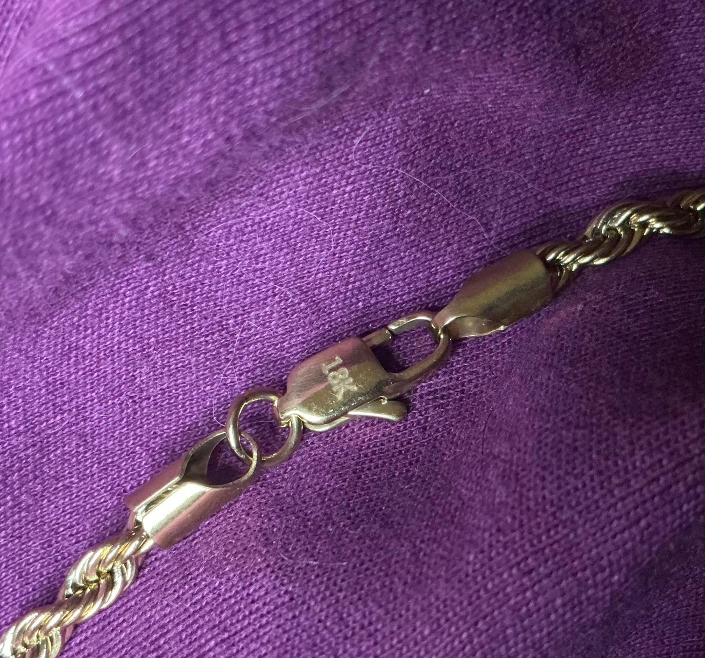 % Twisted Rope Necklace filled