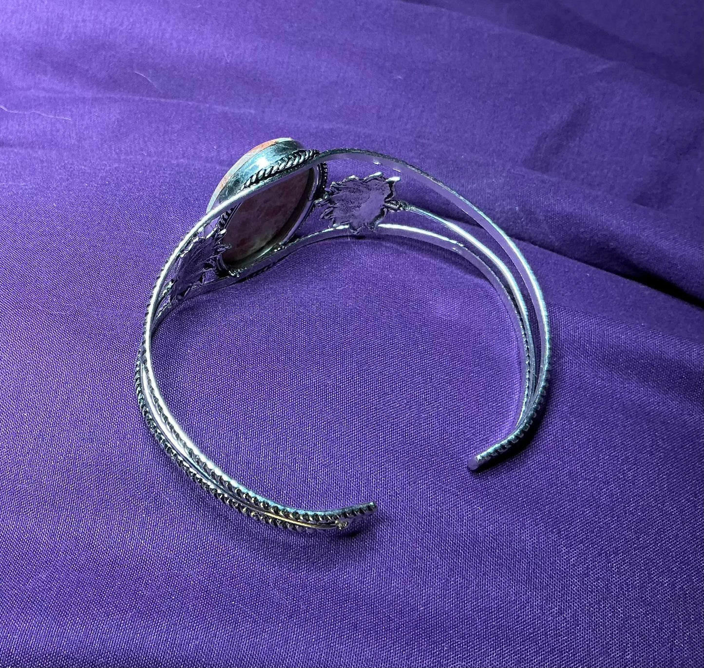 // Sunstone Stone Cuff Bracelet