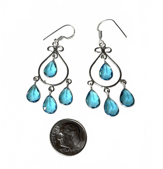 '= Topaz Drop Earrings sterling