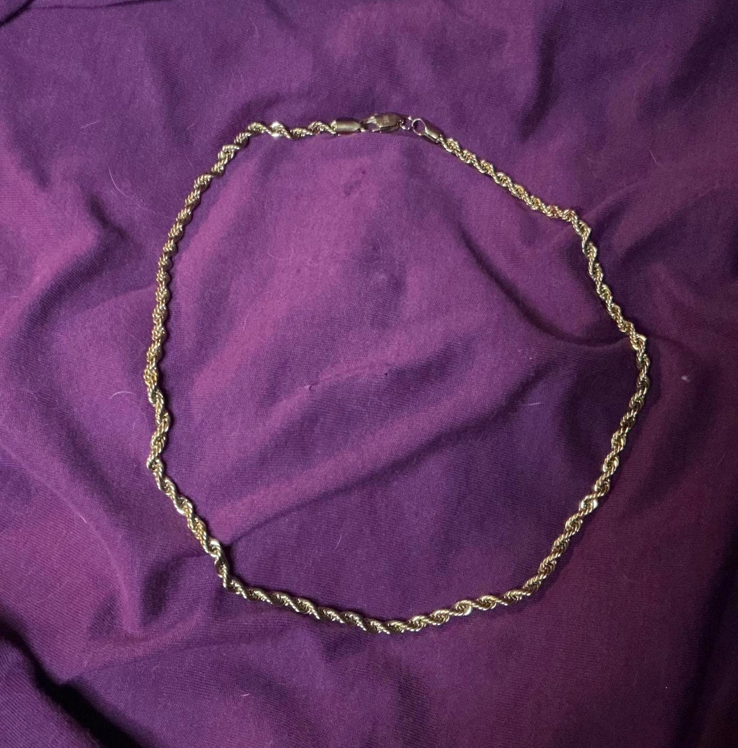 % Twisted Rope Necklace filled