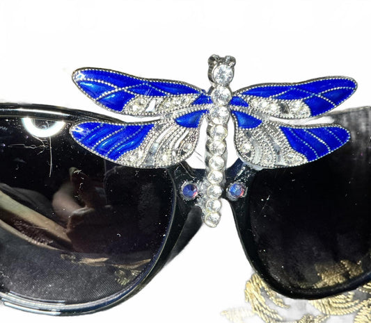 Royal Blue Dragonfly Sunglasses
