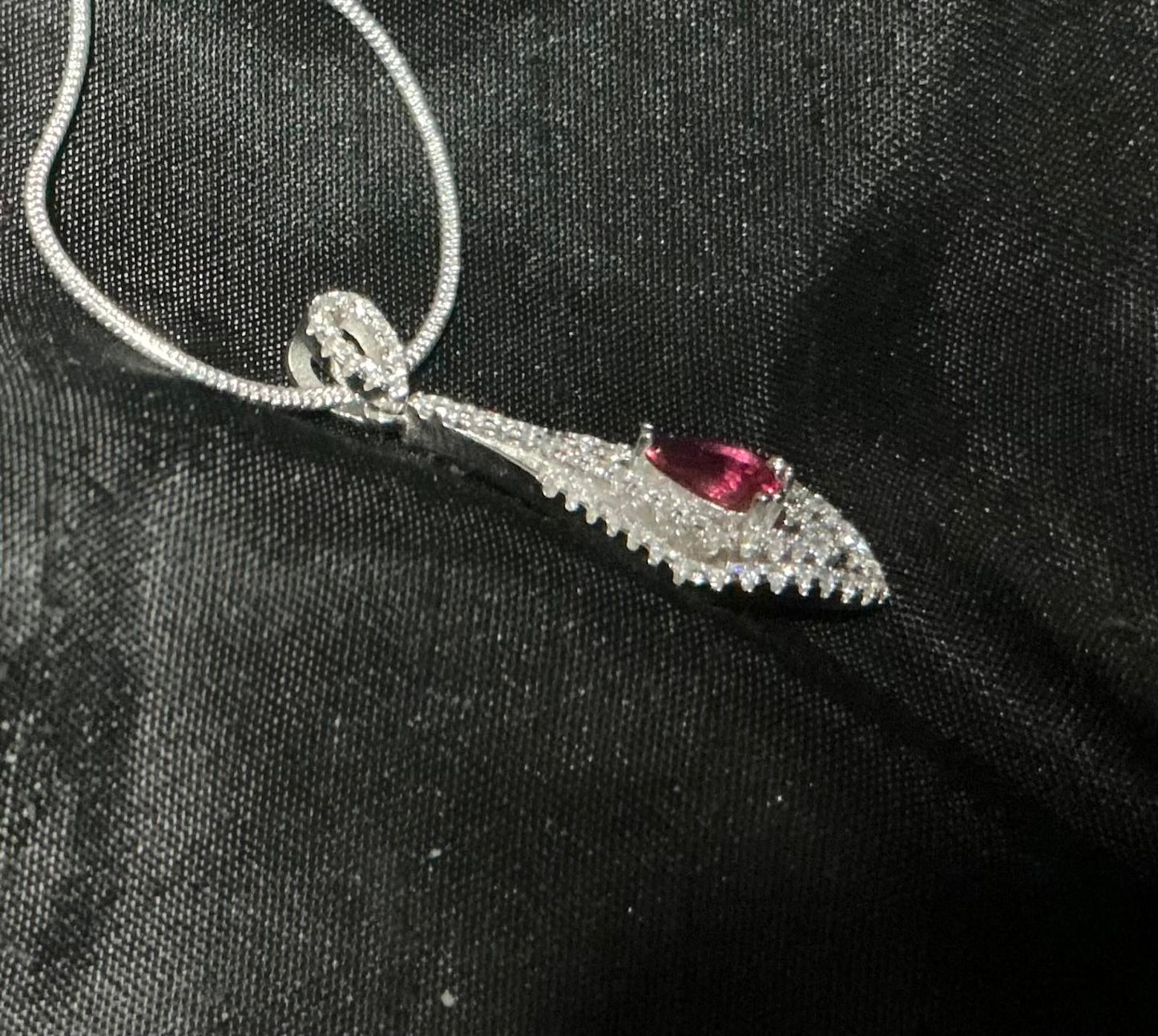 X One Carat Ruby Necklace